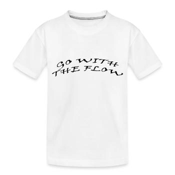 go with the flow - Kinder Premium Bio T-Shirt - Weiß - Vorne