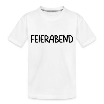 Feierabend Party Feiern Arbeitstier - Kinder Premium Bio T-Shirt - Weiß - Vorne