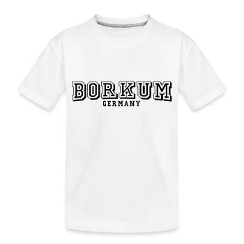 Borkum - Kinder Premium Bio T-Shirt - Weiß - Vorne