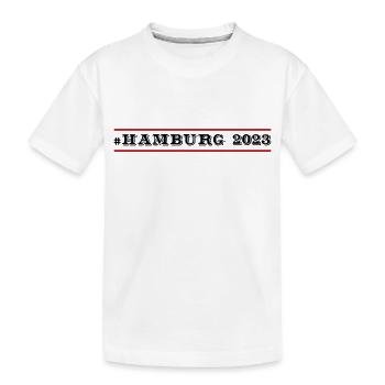 Hamburg 2023 - Kinder Premium Bio T-Shirt - Weiß - Vorne