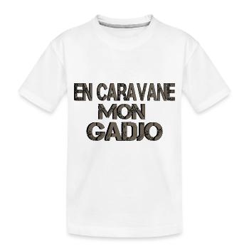 En caravane mon gadjo - T-shirt bio Premium Enfant - blanc - Devant