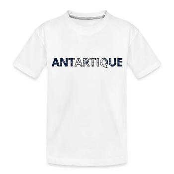 Flagge der Antarktis - Kinder Premium Bio T-Shirt - Weiß - Vorne