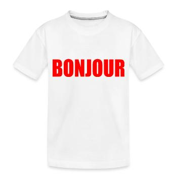 Bonjour - T-shirt bio Premium Enfant - blanc - Devant