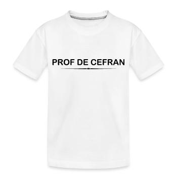 Prof. de cefran - Französischlehrer - Kinder Premium Bio T-Shirt - Weiß - Vorne
