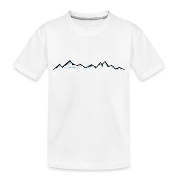 MONTAGNES Paysage Silhouette Panorama - T-shirt bio Premium Enfant - blanc - Devant