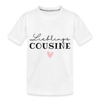 Lieblingscousine / beste Cousine / Cousinenliebe - Kinder Premium Bio T-Shirt - Weiß - Vorne