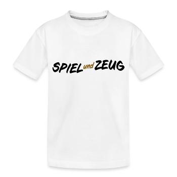 Spiel und Zeug - Kinder Premium Bio T-Shirt - Weiß - Vorne