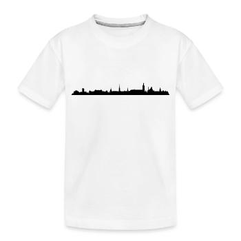 Skyline - Kopenhagen - Kinder Premium Bio T-Shirt - Weiß - Vorne