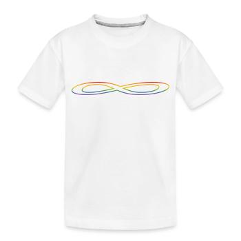 Rainbow Infinity - Kids' Premium Organic T-Shirt - white - Front