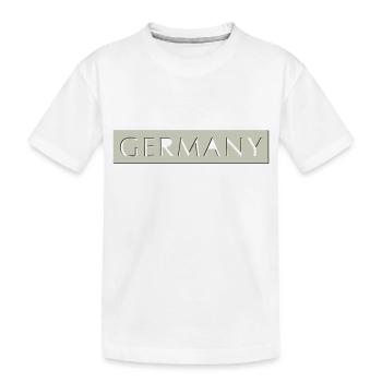 ALLEMAGNE lettré perforé | Graphique vectoriel - T-shirt bio Premium Enfant - blanc - Devant