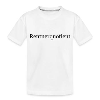Rentnerquotient - Kinder Premium Bio T-Shirt - Weiß - Vorne