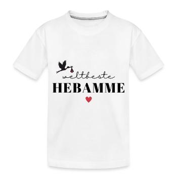 Weltbeste Hebamme / Beste Hebamme / Midwife - Kinder Premium Bio T-Shirt - Weiß - Vorne