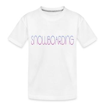 Snowboarding - Kinder Premium Bio T-Shirt - Weiß - Vorne