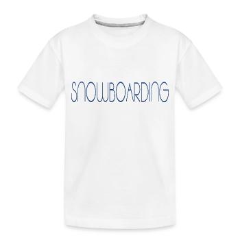 snowboarding boarden - Kinder Premium Bio T-Shirt - Weiß - Vorne