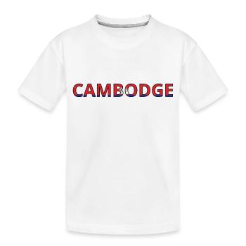 Drapeau Cambodge - T-shirt bio Premium Enfant - blanc - Devant