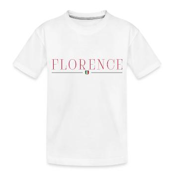 Florenz, Italien Stil Design T-Shirt - Kinder Premium Bio T-Shirt - Weiß - Vorne