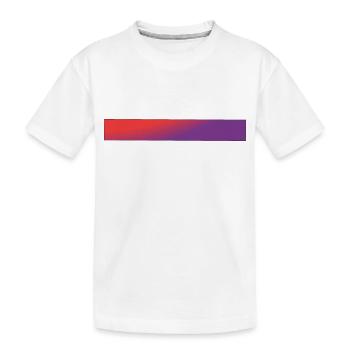 Barres dégradées rouges et violettes - T-shirt bio Premium Enfant - blanc - Devant