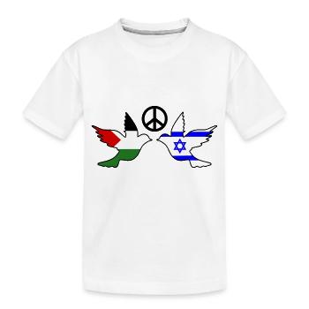 Peace for israel free palestine - T-shirt bio Premium Enfant - blanc - Devant