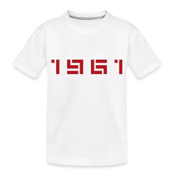Année de naissance Naissance Né en - Fabriqué en 1961 - T-shirt bio Premium Enfant - blanc - Devant
