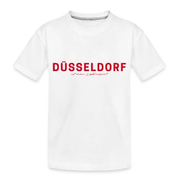 T-shirt Düsseldorf – Style Skyline & Rhin - T-shirt bio Premium Enfant - blanc - Devant
