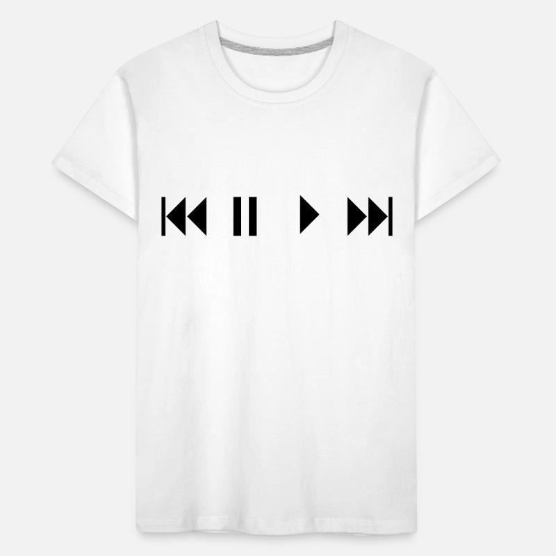 play, STOP, break, BREAK, Repeat, forward, Kids' Premium Organic T-Shirt