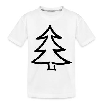 Tannenbaum - Kinder Premium Bio T-Shirt - Weiß - Vorne