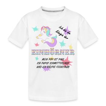 Die Königin der Einhörner! - Kinder Premium Bio T-Shirt - Weiß - Vorne