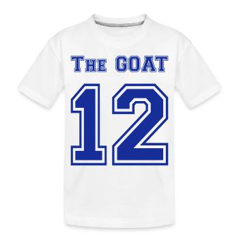 Le GOAT 12 bleu - T-shirt bio Premium Enfant - blanc - Devant