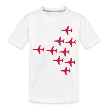 Red Arrows Vulcan 2007 Gründung - Kinder Premium Bio T-Shirt - Weiß - Vorne