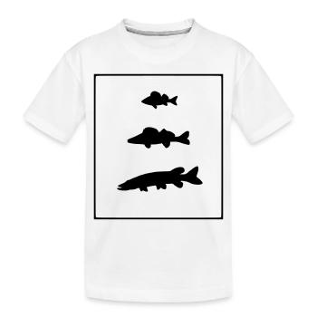 Perche,sandre,brochet - T-shirt bio Premium Enfant - blanc - Devant