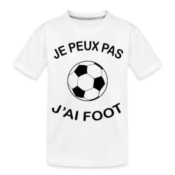 Je Peux Pas J'ai Foot - T-shirt bio Premium Enfant - blanc - Devant