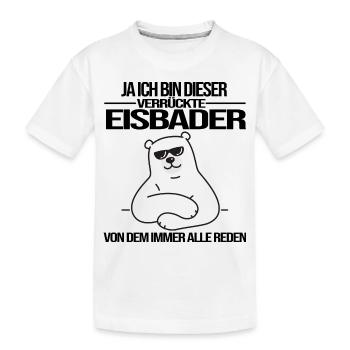 winterbader kälteresistent eisbader eischwimmer -C - Kinder Premium Bio T-Shirt - Weiß - Vorne
