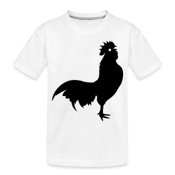 Rooster animal silhouette - Kids' Premium Organic T-Shirt - white - Front