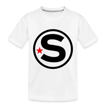 Buchstabe S - Kinder Premium Bio T-Shirt - Weiß - Vorne