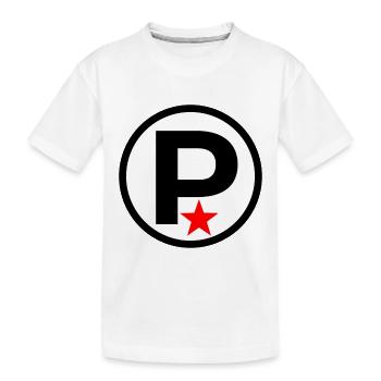 Lettre P Typographie - T-shirt bio Premium Enfant - blanc - Devant