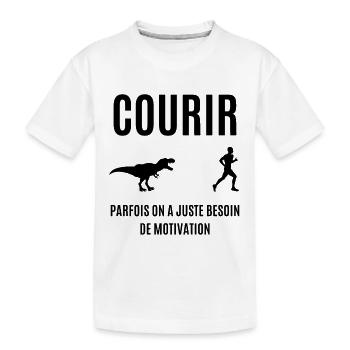 courir - T-shirt bio Premium Enfant - blanc - Devant