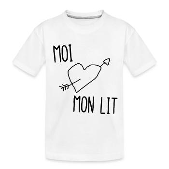 moi mon lit - T-shirt bio Premium Enfant - blanc - Devant