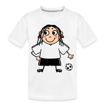 Équipe féminine de football féminin neutre blanc - T-shirt bio Premium Enfant - blanc - Devant