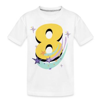 8. Geburtstag (8-Jahres-Geschenk) - Kinder Premium Bio T-Shirt - Weiß - Vorne