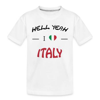 I love Italy - Kinder Premium Bio T-Shirt - Weiß - Vorne