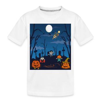 Halloween Enfants Sorcières Heure Pleine Lune - T-shirt bio Premium Enfant - blanc - Devant