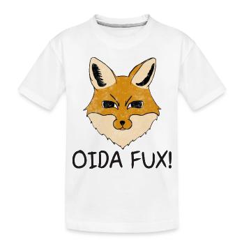 OIDA FUX! - Kinder Premium Bio T-Shirt - Weiß - Vorne