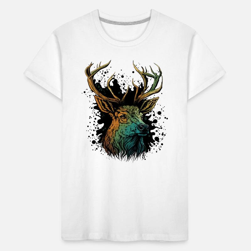Antlers Head Kids' Premium Organic T-Shirt