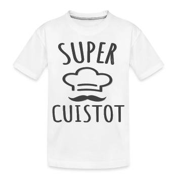 Cuisine super cuistot humour cuisinier cadeau - T-shirt bio Premium Enfant - blanc - Devant