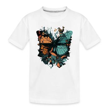 Énorme papillon - T-shirt bio Premium Enfant - blanc - Devant