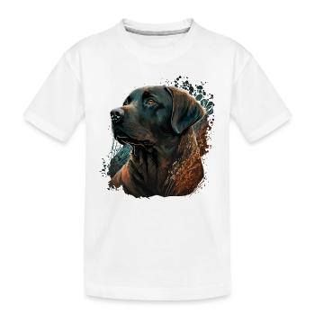 Superbe illustration de Labrador Retriever - T-shirt bio Premium Enfant - blanc - Devant