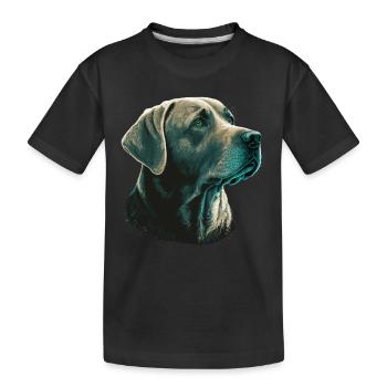 Bright Labrador Retriever - Kids' Premium Organic T-Shirt - black - Front