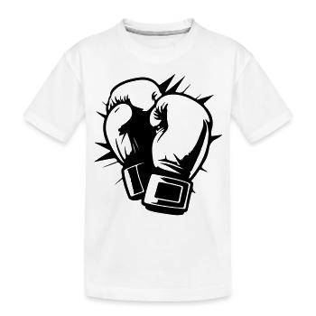 Boxing Gloves Symbol Boxing Boxing - Kids' Premium Organic T-Shirt - white - Front