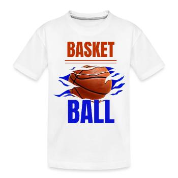 Basket-ball - T-shirt bio Premium Enfant - blanc - Devant