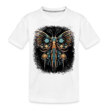 cute insect trendy statement butterflies funny - Kinder Premium Bio T-Shirt - Weiß - Vorne